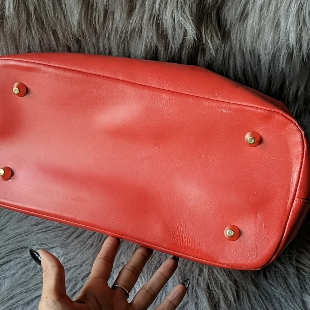 Talbots Red Leather Satchel